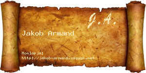 Jakob Armand névjegykártya