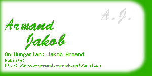 armand jakob business card
